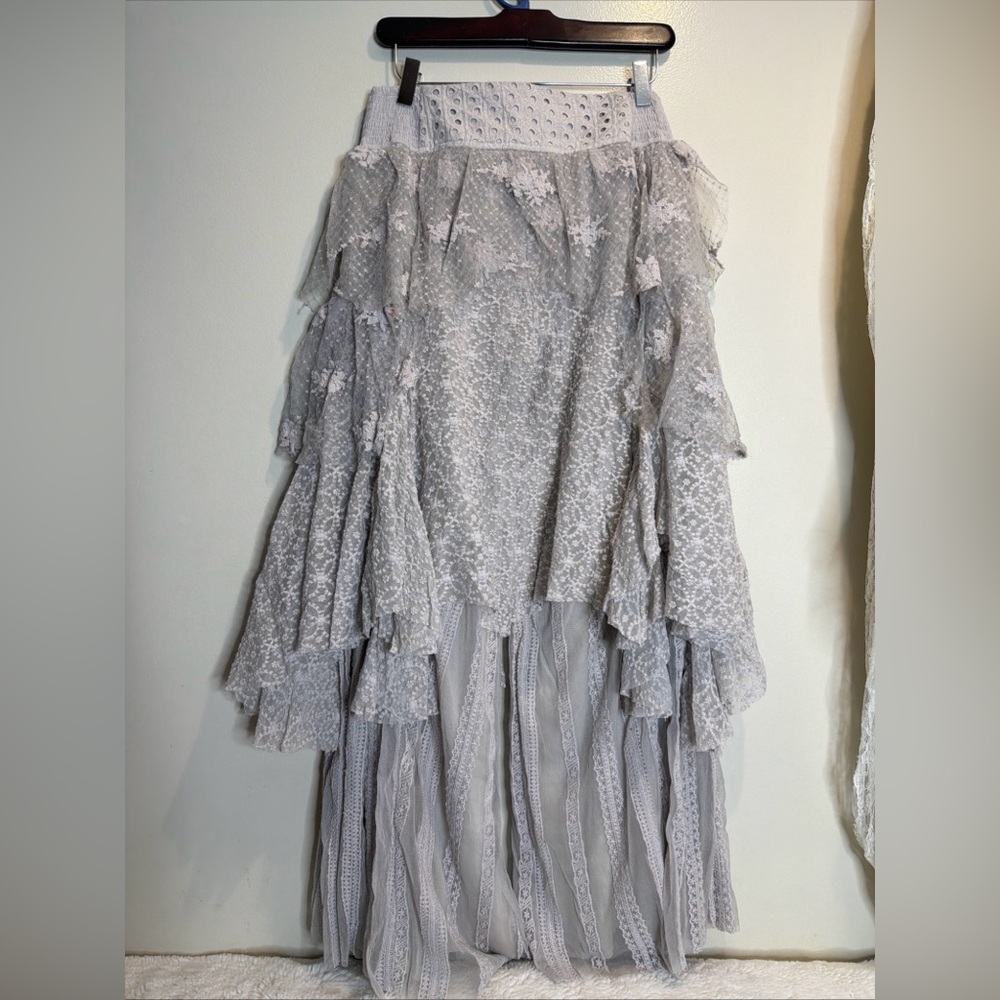 Free People FP ONE Florence Tiered Ruffles Fairy Lace Ethereal Pants XS - Picture 6 of 8